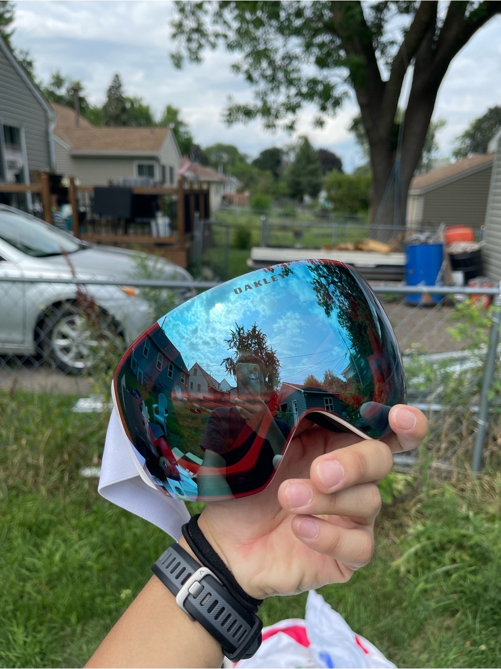 Oakley Blue Red Mirrored Replacement Goggle Lens